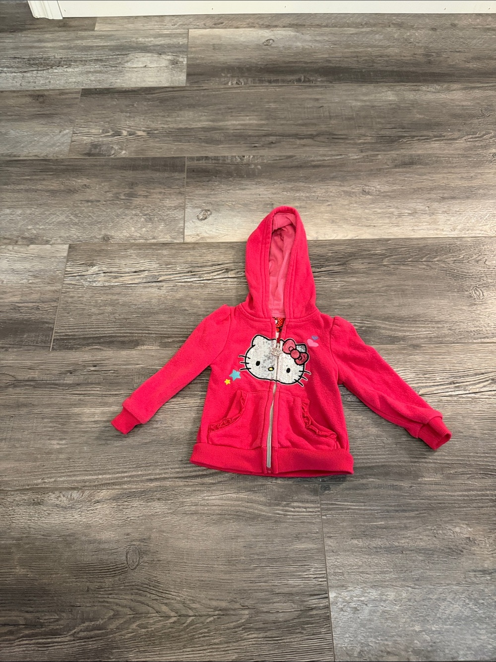 Hello Kitty Pink Hooded Zip-Up Jacket for Kids